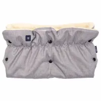 Рукавицы для коляски Zaffiro Mufa merino wool Полиэстер, Шерсть/ Серый