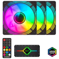 Ventilator de carcasă Gamemax KF300 BK 3xARGB Fan Kit Hydro Bearing/ 1600 rpm