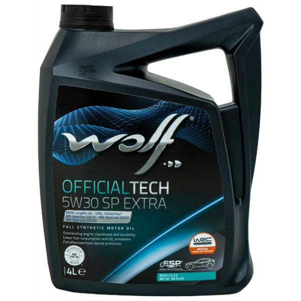 Ulei de motor Wolf 5W30 OFFICIALTECH SP EXTRA 5W-30 4 l sintetic photo 1