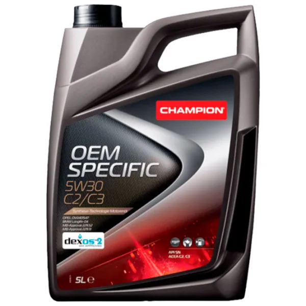 Моторное масло Champion 5W30 OEM SPECIFIC C2/ C3 5W-30 5 л синтетическое photo 1