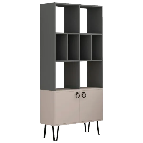 Dulap cu polițe Showdeko Bene Bookcase 166 x 80 x 30/ LPAL/ Light Mocha photo 1