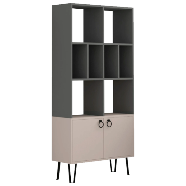 Dulap cu polițe Showdeko Bene Bookcase 166 x 80 x 30/ LPAL/ Light Mocha photo 1