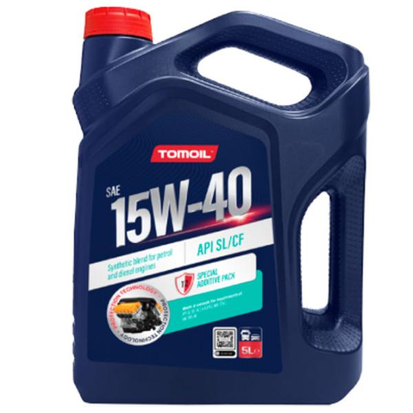 Моторное масло Tomoil 15W40 SL/ CF 15W-40 5 л полусинтетическое photo 1