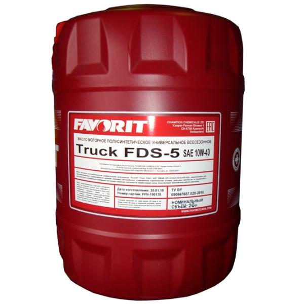 Моторное масло Favorit 10W-40 Truck FDS-5 10W-40 20 л полусинтетическое photo 1 Моторное масло Favorit 10W-40 Truck FDS-5 10W-40 20 л полусинтетическое photo 1