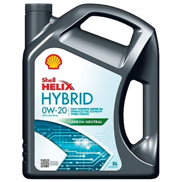 Моторное масло Shell 0W20 Helix Hybrid 0W-20 5 л синтетическое photo 1