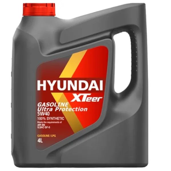 Моторное масло Hyundai 5W40 XTeer Gasoline Ultra Protection 5W-40 4 л синтетическое photo 1