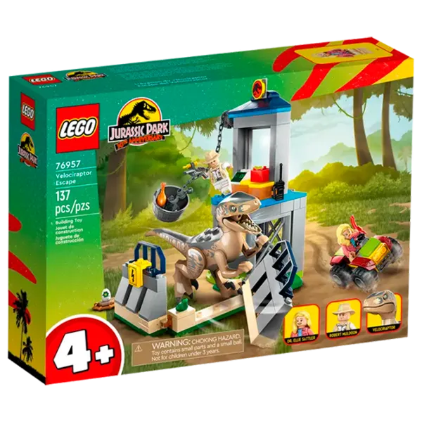 Constructor LEGO Velociraptor Escape Dinozaur/ Multicolor photo 1
