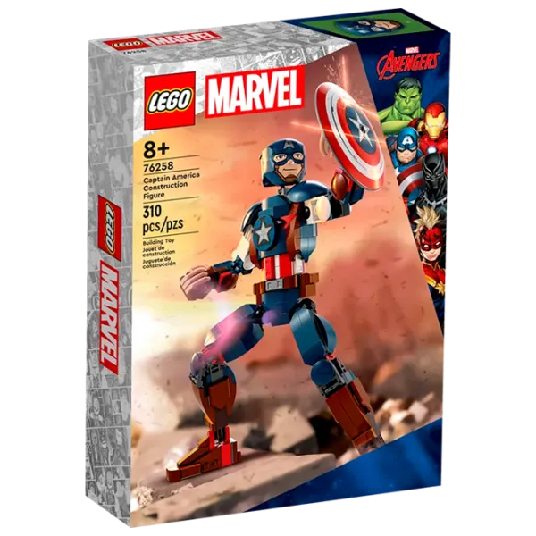 Constructor LEGO Captain America Construction Figure Personaj de film/ Multicolor photo 1