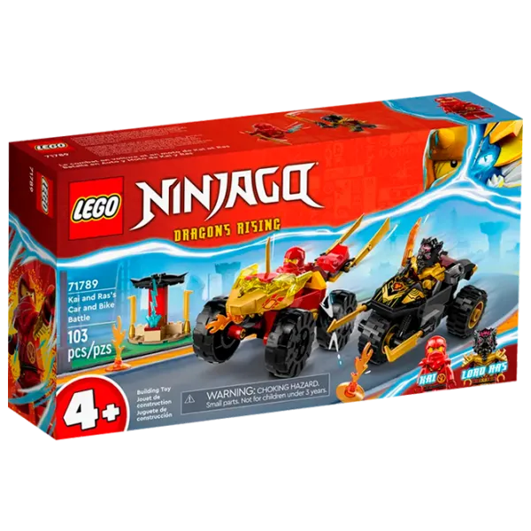 Конструктор LEGO Kai and Ras's Car and Bike Battle Транспорт/ Разноцветный photo 1