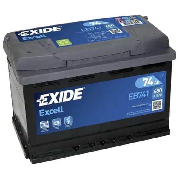 Авто аккумулятор Exide Excell 680 A / 74 Aч  photo 1