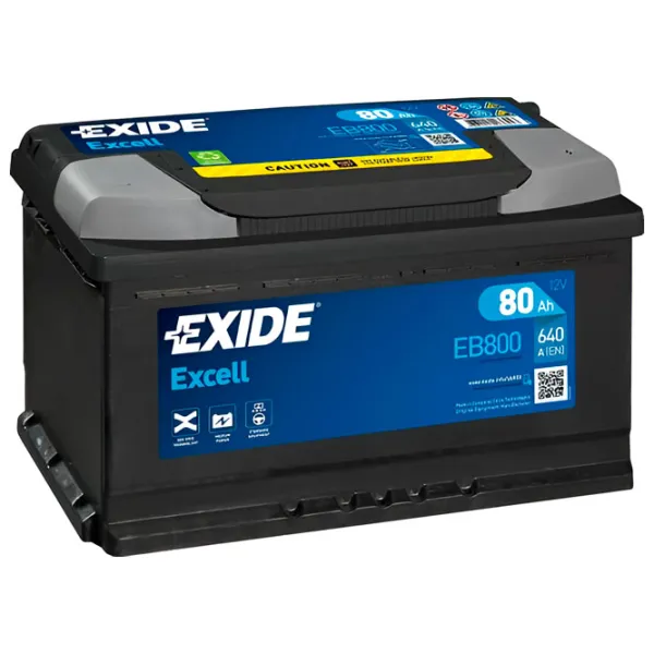 Авто аккумулятор Exide Excell 640A/ 80 Ач photo 1