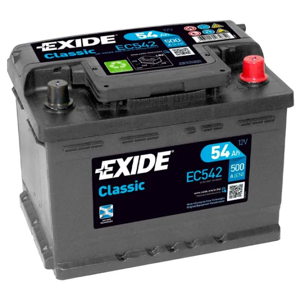 Авто аккумулятор Exide Classic 500A/ 54 Ah photo 1