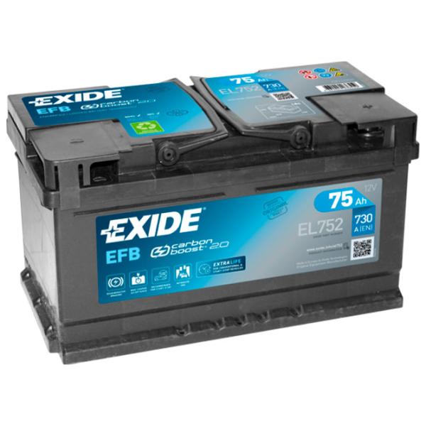 Авто аккумулятор Exide Start-Stop EFB 730A/ 75 Ач photo 1