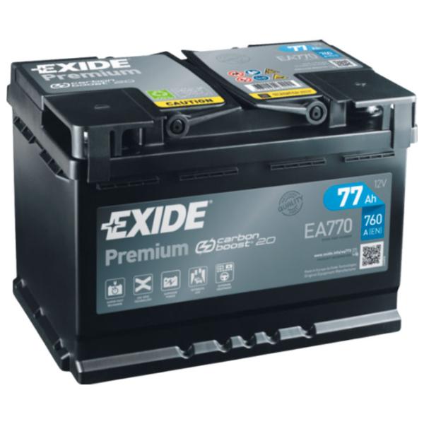 Авто аккумулятор Exide Premium 760A/ 77 Ah photo 1