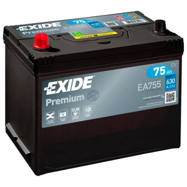 Авто аккумулятор Exide Premium 630A/ 75 Ач photo 1