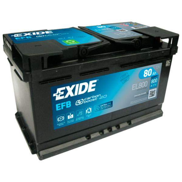 Acumulator auto Exide Start-Stop EFB 800A/ 80 Ah photo 1