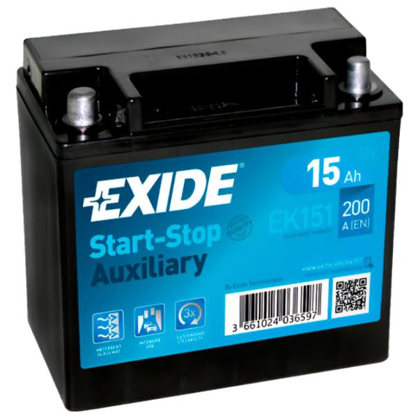 Вспомогательный аккумулятор Exide Start-Stop 200A/ 15 Ач photo 1