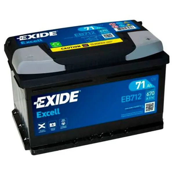 Авто аккумулятор Exide Excell 670A/ 71 Ah photo 1