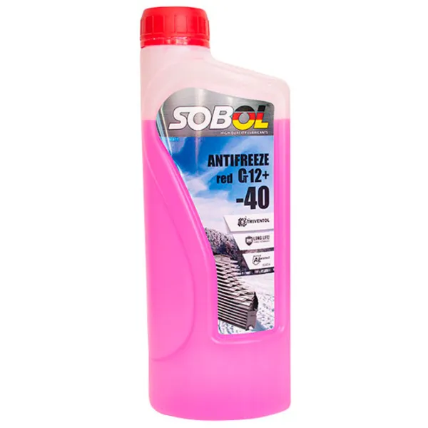 Антифриз SOBOL New -40 G-12+ 75412 1 л Красный photo 1 Антифриз SOBOL New -40 G-12+ 75412 1 л Красный photo 1