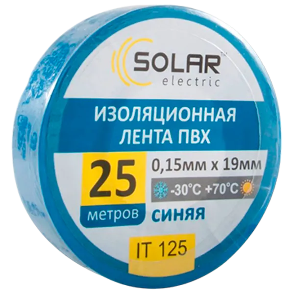 Изолента Solar IT125 ПВХ photo 1