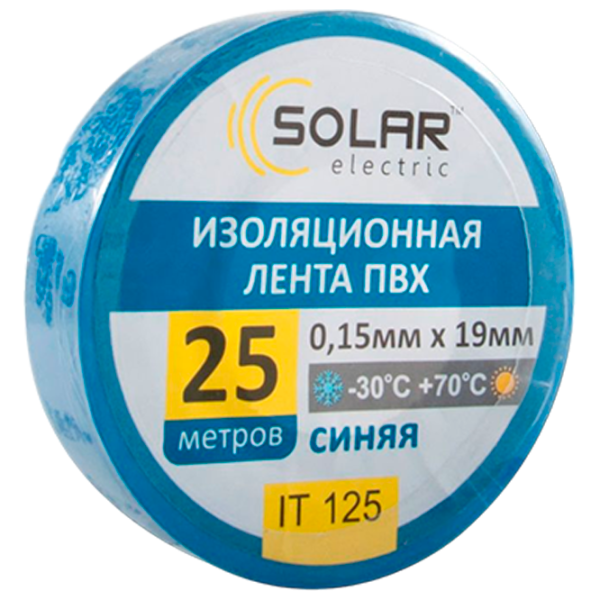 Изолента Solar IT125 ПВХ photo 1