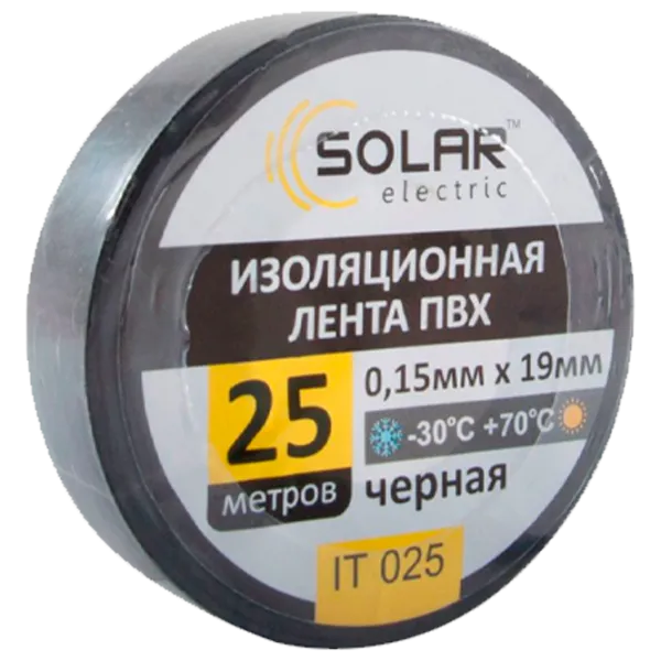 Изолента Solar IT125 ПВХ photo 1 Изолента Solar IT125 ПВХ photo 1
