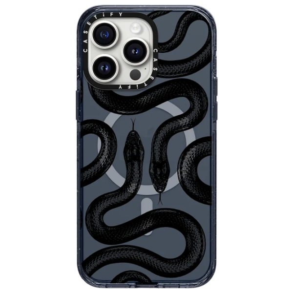 Husă pentru smartphone Apple iPhone 15 Pro Casetify/ MagSafe Back/ TPU/ Blue Transparent photo 1