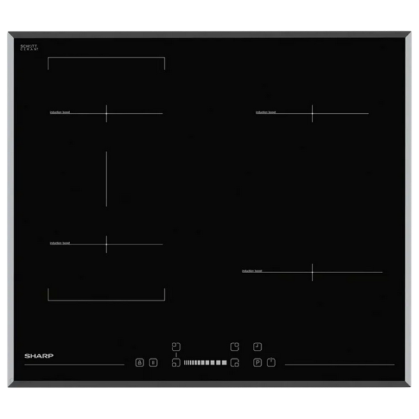 Plită încorporabilă cu inducție SHARP KH-6I27CS0I-EU Vitroceramică/ Black photo 1