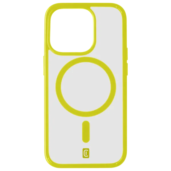 Husă pentru smartphone Apple iPhone 15 Pro Cellularline/ MagSafe Back/ TPU/ Transparent Yellow photo 1