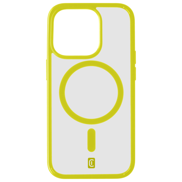 Husă pentru smartphone Apple iPhone 15 Pro Cellularline/ MagSafe Back/ TPU/ Transparent Yellow photo 1