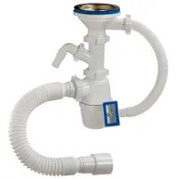Sifon pentru lavoar Orio E-4011 114 mm/ Inox