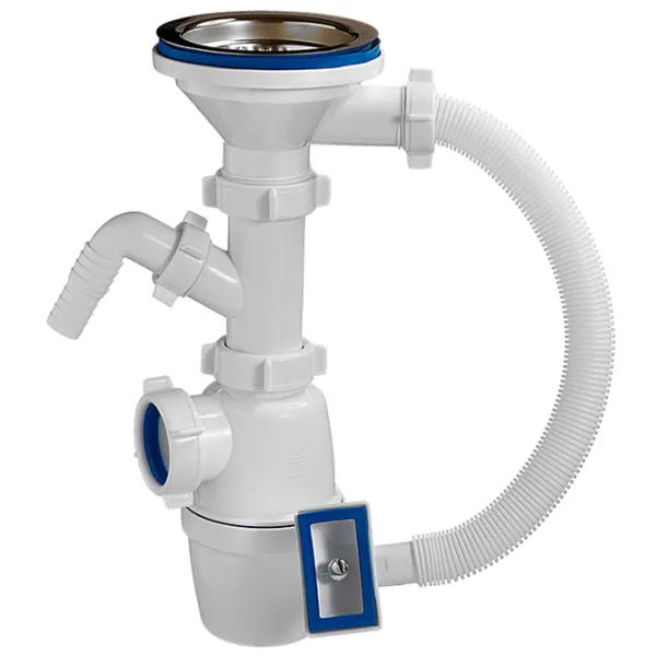 Sifon pentru lavoar Orio A-4012 114 mm/ Inox photo 1