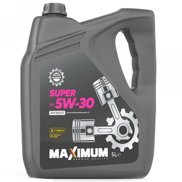 Моторное масло Maximum Super 5W30 SN/ CF 5W-30 5 л синтетическое photo 1