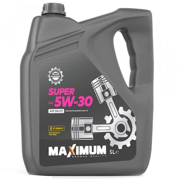Моторное масло Maximum Super 5W30 SN/ CF 5W-30 5 л синтетическое photo 1