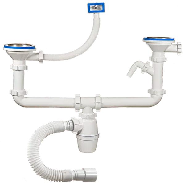 Sifon pentru lavoar Orio A-40092 114 mm/ Inox photo 1