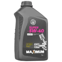 Моторное масло Maximum Super 5W40 SN/ CF 5W-40 1 л синтетическое