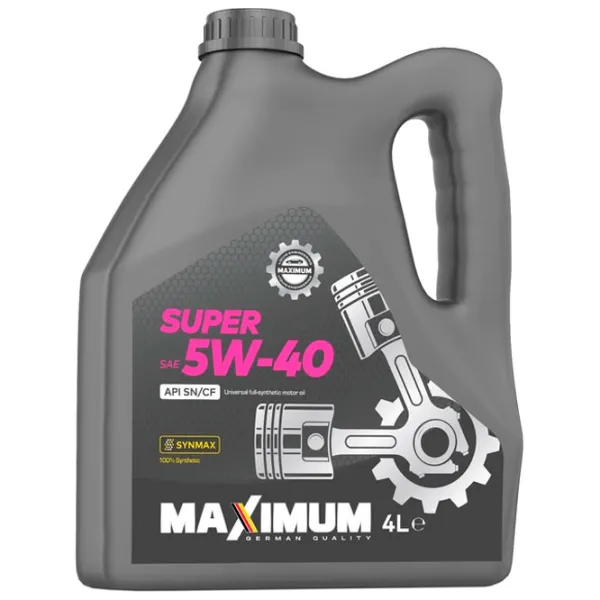Ulei de motor Maximum Super 5W40 SN/ CF 5W-40 4 l sintetic photo 1 Ulei de motor Maximum Super 5W40 SN/ CF 5W-40 4 l sintetic photo 1