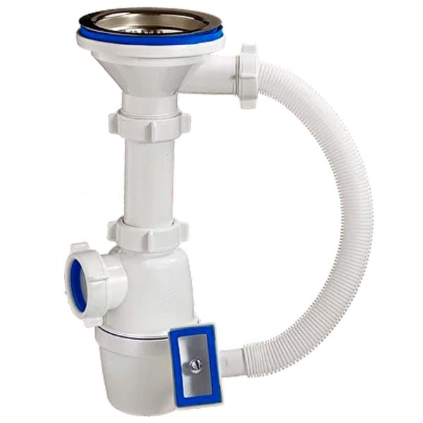 Sifon pentru lavoar Orio A-4007 114 mm/ Inox photo 1
