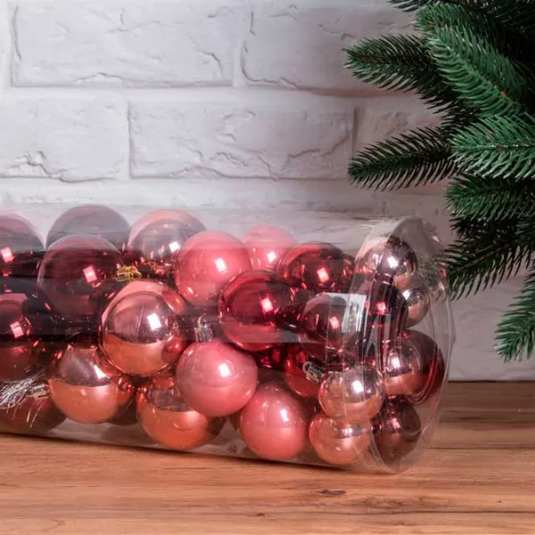 Jucării pentru brad Global Christmas DS11619 6 cm/ Red photo 1