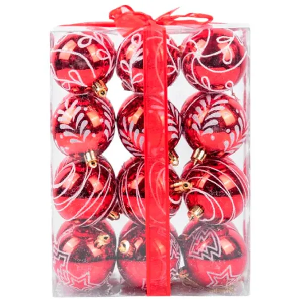 Игрушки для ёлки Global Christmas DS11358 6 см/ Красный photo 1