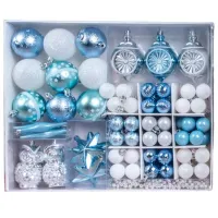 Игрушки для ёлки Global Christmas DS11751 6 см/ Светло-синий