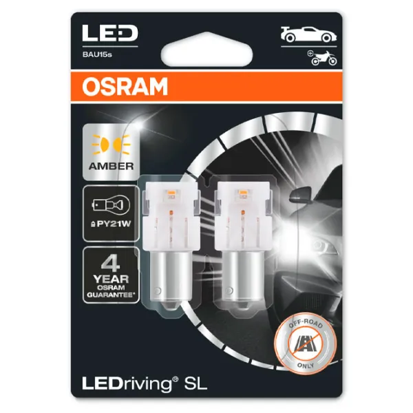 Автомобильная лампа Osram 7507DYP-02B светодиодная/ PY21W/ BAU15s/ 1.3 W/ 50 лм photo 1 Автомобильная лампа Osram 7507DYP-02B светодиодная/ PY21W/ BAU15s/ 1.3 W/ 50 лм photo 1