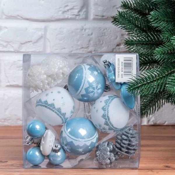 Игрушки для ёлки Global Christmas DS11749 6 см/ Светло-синий photo 1
