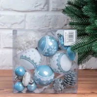 Игрушки для ёлки Global Christmas DS11749 6 см/ Светло-синий