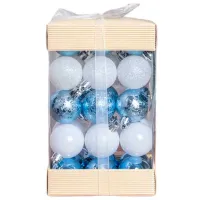 Jucării pentru brad Global Christmas DS11601 5 cm/ Light Blue