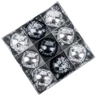 Игрушки для ёлки Global Christmas DS11435 8 см/ Серебристый
