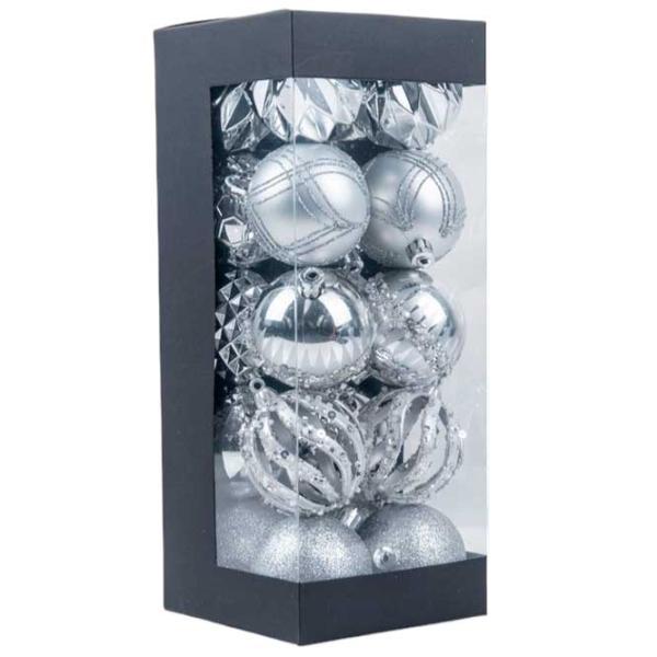 Jucării pentru brad Global Christmas DS11433 6 cm/ Silver photo 1