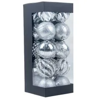 Игрушки для ёлки Global Christmas DS11433 6 см/ Серебристый