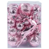 Игрушки для ёлки Global Christmas DS11405 8 см/ Розовый