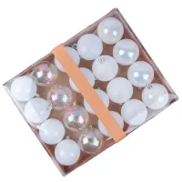 Игрушки для ёлки Global Christmas DS11369 6 см/ Белый